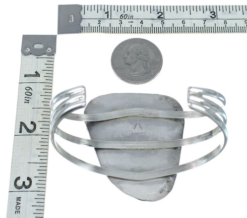 Sterling Silver Turquoise Navajo Cuff Bracelet JX130328